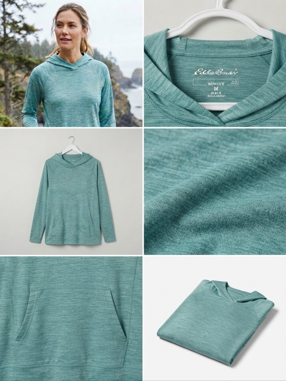 Eddie Bauer Active Stretch Lightweight Pullover Hoodie
